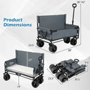 2-in-1 Collapsible Wagon Bench Seat with Adjustable Handle by DirectDeals