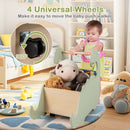 2 in 1 Wooden Baby Push Walker with Pine Wood Handle-Green by LJGDeals
