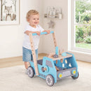 2-in-1 Wooden Baby Walker with Adjustable Speed and Storage by DirectDeals
