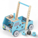 2-in-1 Wooden Baby Walker with Adjustable Speed and Storage