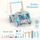 2-in-1 Wooden Baby Walker with Adjustable Speed and Storage by DirectDeals