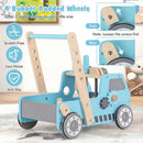 2-in-1 Wooden Baby Walker with Adjustable Speed and Storage by DirectDeals