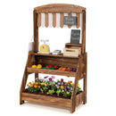 2-in-1 Wooden Mud Kitchen & Market Stand with Planter Box by DirectDeals