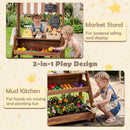 2-in-1 Wooden Mud Kitchen & Market Stand with Planter Box by DirectDeals