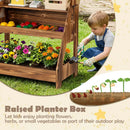 2-in-1 Wooden Mud Kitchen & Market Stand with Planter Box by DirectDeals