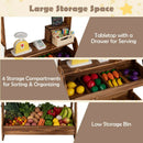 2-in-1 Wooden Mud Kitchen & Market Stand with Planter Box by DirectDeals
