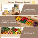 2-in-1 Wooden Mud Kitchen & Market Stand with Planter Box by DirectDeals