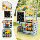 2 in 1 Wooden Mud Kitchen with Removable Water Box and Storage Bag-Gray by LJGDeals