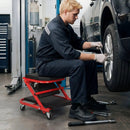 2-in-1 Z-Shaped Rolling Garage Stool 36" Folding Flat Automotive Creeper-Red by LJGDeals
