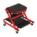 2-in-1 Z-Shaped Rolling Garage Stool 36" Folding Flat Automotive Creeper-Red by LJGDeals