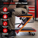 2-in-1 Z-Shaped Rolling Garage Stool 36" Folding Flat Automotive Creeper-Red by LJGDeals