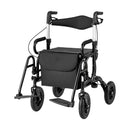 2-in-1 Foldable Rollator Walker with Seat abd 9 Inch Pneumatic Tires for Seniors by LJGDeals