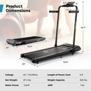 2 in 1 Folding Treadmill with Incline with Remote Control by LJGDeals