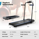 2 in 1 Folding Treadmill with Incline with Remote Control by LJGDeals