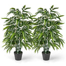 2 Pack Fake Bamboo Leave Tree with 3 PE Bamboo Trunk-Green by LJGDeals