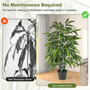 2 Pack Fake Bamboo Leave Tree with 3 PE Bamboo Trunk-Green by LJGDeals