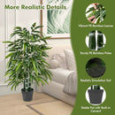 2 Pack Fake Bamboo Leave Tree with 3 PE Bamboo Trunk-Green by LJGDeals