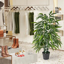 2 Pack Fake Bamboo Leave Tree with 3 PE Bamboo Trunk-Green by LJGDeals
