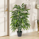 2 Pack Fake Bamboo Leave Tree with 3 PE Bamboo Trunk-Green by LJGDeals