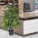 2 Pack Fake Bamboo Leave Tree with 3 PE Bamboo Trunk-Green by LJGDeals