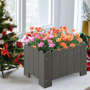 2 Pack Rectangular Planter Box with Drainage Gaps for Front Porch Garden Balcony by LJGDeals