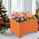 2 Pack Rectangular Planter Box with Drainage Gaps for Front Porch Garden Balcony by LJGDeals