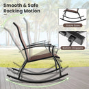 2 Pieces Outdoor Rocking Chairs with Breathable Backrest by LJGDeals