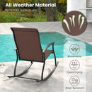 2 Pieces Outdoor Rocking Chairs with Breathable Backrest by LJGDeals
