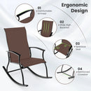 2 Pieces Outdoor Rocking Chairs with Breathable Backrest by LJGDeals