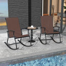 2 Pieces Outdoor Rocking Chairs with Breathable Backrest by LJGDeals