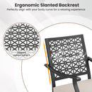 2 Pieces Outdoor Swivel Chairs Patio Dining Chairs with Padded Cushions-Beige by DirectDeals