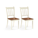 2 Pieces Solid Whitesburg Spindle Back Wood Dining Chairs by LJGDeals