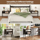 2 Pieces Stackable Night Stand Bedside End Table Set by LJGDeals