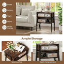 2 Pieces Stackable Night Stand Bedside End Table Set by LJGDeals