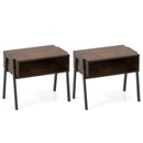 2 Pieces Stackable Night Stand Bedside End Table Set by LJGDeals