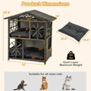 2-storey Wicker Cat House Rattan Kitten Condo Enclosure with Removable Cushions-Gray by LJGDeals