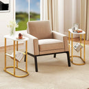 2-tier Oval Narrow Bedside End Table by LJGDeals