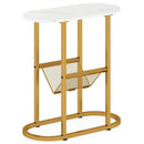 2-tier Oval Narrow Bedside End Table by LJGDeals