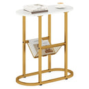 2-tier Oval Narrow Bedside End Table by LJGDeals