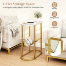 2-tier Oval Narrow Bedside End Table by LJGDeals