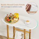 2-tier Oval Narrow Bedside End Table by LJGDeals
