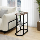 2-tier Oval Narrow Bedside End Table by LJGDeals