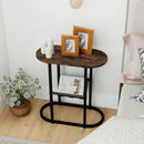 2-tier Oval Narrow Bedside End Table by LJGDeals