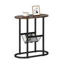 2-tier Oval Narrow Bedside End Table by LJGDeals