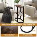 2-tier Oval Narrow Bedside End Table by LJGDeals