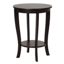 2-tier Round End Table with Solid Wood Legs by LJGDeals