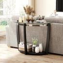 2-tier Tempered Glass Console Table with Clear Glass Top and Open Shelf by LJGDeals