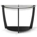 2-tier Tempered Glass Console Table with Clear Glass Top and Open Shelf