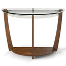2-tier Tempered Glass Console Table with Clear Glass Top and Open Shelf by LJGDeals