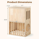 2-tier Wooden Cat Condo Indoor Symmetrical Cat House with Removable Cushions by LJGDeals